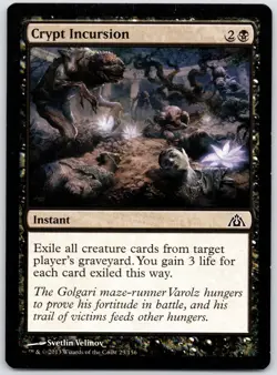 Crypt Incursion 23 Common Dragon's Maze Magic: The Gathering Lightly Played - Image 1