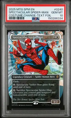 2025 MAGIC THE GATHERING MTG MARVEL'S SPECTACULAR SPIDER-MAN #0240 6 ARMS PSA 10 - Image 1