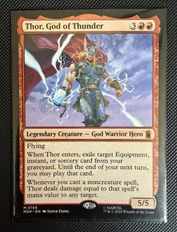 Thor, God of Thunder Mythic Regular 0156 Marvel Super Heroes MTG ENG 5/5 - Image 1