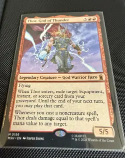 Thor, God of Thunder Mythic Regular 0156 Marvel Super Heroes MTG ENG 5/5 - Image 3