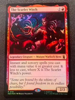 The Scarlet Witch - FOIL - 151 Rare Marvel Super Heroes Magic: The Gathering NM - Image 1