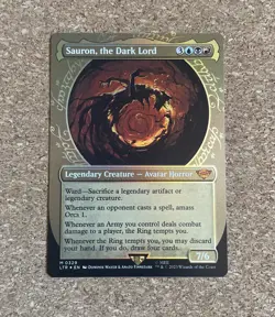 Showcase FOIL MTG Magic The Gathering Sauron The Dark Lord LOTR M0329 NM 329 - Image 1