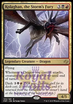 Kolaghan the Storm's Fury 1x FOIL FRF MTG Fate Reforged Rare MINT black red - Image 1