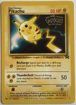 Pikachu WB Movie Promo Card 04/53 WOTC Promo Near Mint Condition Fast Shipping - Image 1