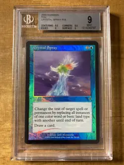 MTG✨CRYSTAL SPRAY FOIL✨Invasion BGS 9 MINT RARE Instant 2000 Miracola Art POP 1 - Image 1