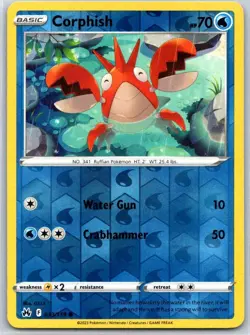 Corphish 033/159 Common Crown Zenith Pokemon Reverse Holo Near Mint - Image 1