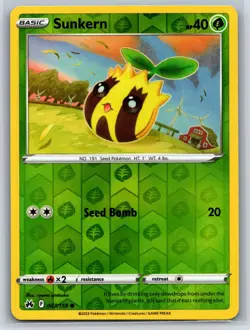 Sunkern 007/159 Common Crown Zenith Pokemon Reverse Holo Near Mint - Image 1