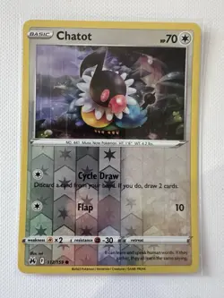 Chatot 112/159 Common Crown Zenith Pokemon Reverse Holo NM - Image 1