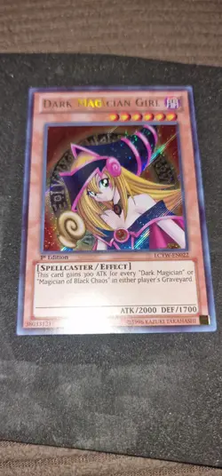 Dark Magician Girl SECRET RARE 1st Edition LCYW-EN022 Near Mint YU Gi Oh Card - Image 1