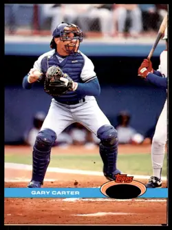1991 Stadium #424 Gary Carter HOF LA Dodgers OVERSIZE No Gold SET BREAK RARE - Image 1