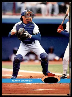 1991 Stadium #424 Gary Carter HOF LA Dodgers OVERSIZE No Gold SET BREAK RARE - Image 3