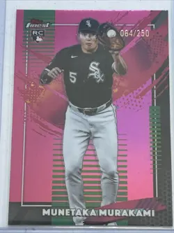 2026 Topps Finest Munetaka Murakami Rare Pink /250 RC SP White Sox - Image 1