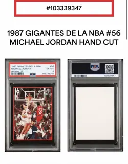 Michael Jordan 1987 Gigantes de la NBA #56 Sticker Card PSA 6 Rare - Image 5