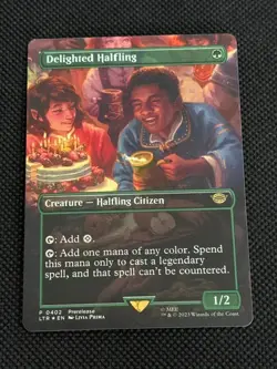 Delighted Halfling 2023 MTG Lord of the Rings Tales Middle-Earth #0402 Foil - Image 1