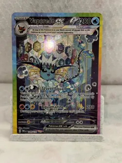 Pokemon: Prismatic Evolutions Vaporeon ex 149/131 Special Illustration Rare - Image 3