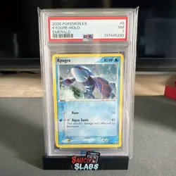 2005 Pokemon EX Emerald Kyogre Holo PSA 7 6/106 - Image 1