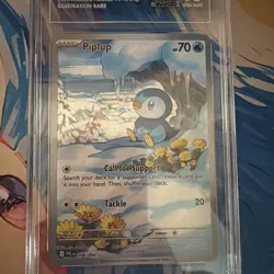 2025 Pokemon Phantasmal Flames Piplup Illustration Rare #098/094 TAG 10 GEM MINT - Image 4