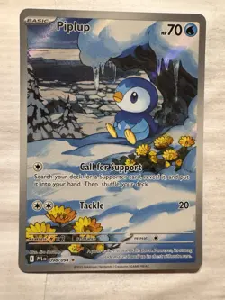 Piplup 098/094 2025 Pokemon Phantasmal Flames Illustration Rare Holo - Image 1