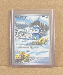 Pokemon Piplup 098/094 Illustration Rare Holo Me02: Phantasmal Flames 2025 - Image 3