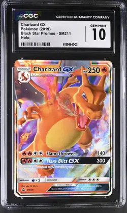 Charizard Gx SM211 Holo Black Star Promos Pokemon CGC 10 Gem Mint - Image 1