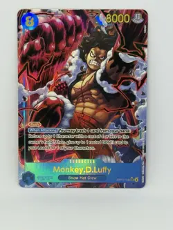 One Piece TCG Monkey D. Luffy SEC Alt Art OP11-118 English Fist Of Divine Speed - Image 2