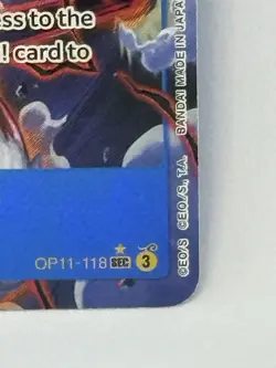 One Piece TCG Monkey D. Luffy SEC Alt Art OP11-118 English Fist Of Divine Speed - Image 4
