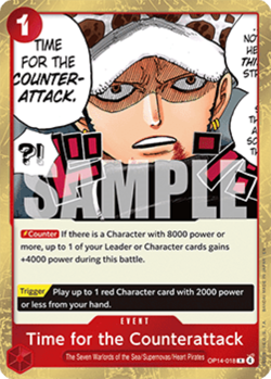 One Piece TCG OP14-018 / Time for the Counterattack/ The Azure Sea's Seven (ENG) - Image 1