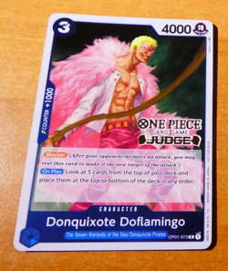 ONE PIECE ENGLISH CARD RARE JUDGE GAME CARTE PROMO HOLO MINGO OP01-073 EN MINT - Image 1