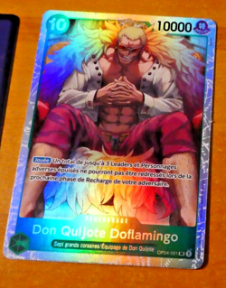 ONE PIECE CARD RARE HOLO GAME CARTE FRANCAISE OP04-031 DOFLAMINGO SR FR MINT - Image 1