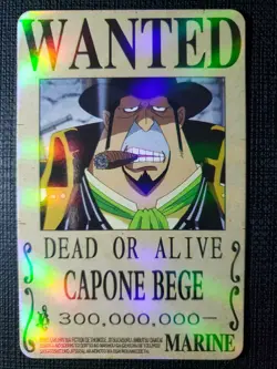 One Piece Capone Bege Goddess Masters Anime Holo Foil Photo Card - Image 1