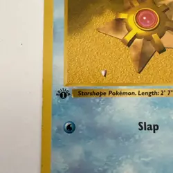 Pokemon Card Staryu 65/102 Base Set SHADOWLESS 1ST EDITION NM - Image 2