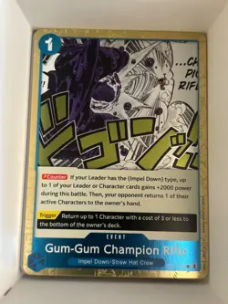EB01-028 Gum-Gum Champion Rifle English R One Piece TCG Card Game - Image 1