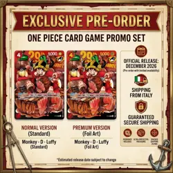 One Piece 🇯🇵 2x Promo Luffy P-159 Foil & No Foil 29th Anniversary PREORDER JAP - Image 1