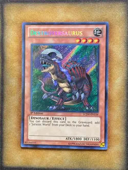 Yugioh Destroyersaurus LCJW-EN158 Secret Rare 1st Ed NM - Image 1