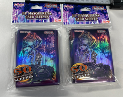 YuGIOh Konami AUTH IP Masquerena Card Sleeves Protectors x2 Holo TCG 100ct Lot - Image 1