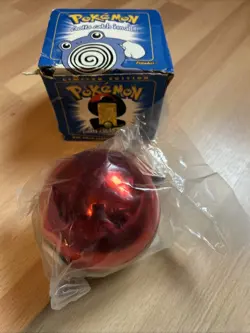 Poliwhirl Pokemon 23k Gold-Plated Trading Card and Pokeball - Limited Edt 1999 - Image 1