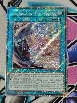 YUGIOH RA05-EN067 Branded in High Spirits Platinum Secret Rare 1ST EDITION - Image 1