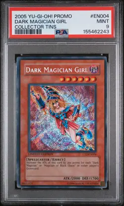 2005 YU-GI-OH! PROMO COLLECTOR TINS #EN004 DARK MAGICIAN GIRL PSA 9 - Image 1