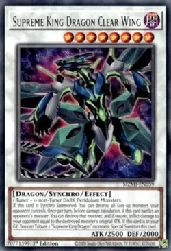 Yugioh! Supreme King Dragon Clear Wing - MZMI-EN059 - Rare - 1st Edition Near Mi - Image 1