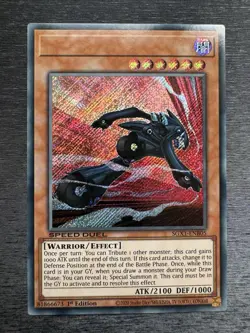 YuGiOh! Destiny Hero Dasher SGX1 - Error Misprint No Name No Imprint 1st Ed NM - Image 2