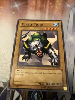 Yugioh - 1X Turtle Tiger - Common - 1st Edition - LOB-023 - Light Play - Image 1