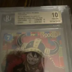Bandai One Piece Card Game ONE PIECE DAY Monkey D. Luffy OP01-003 Foil SR BGS 10 - Image 2