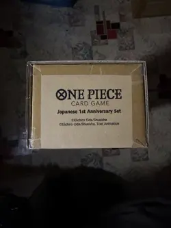 New Sealed One Piece Card Game Japanese 1st Anniversary Set (3 English Cards) - Image 3