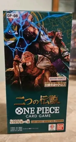 Ban Dai One Piece Card Game TWO LEGENDS OP-08 Booster Box 24packs Protecter Box - Image 1