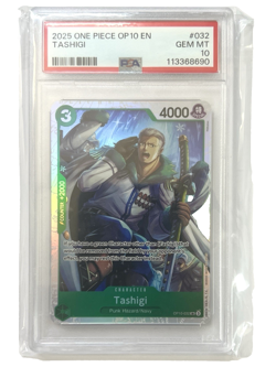 Tashigi OP10-032 Royal Blood Foil One Piece Graded Slab PSA 10 Gem Mint - Image 1