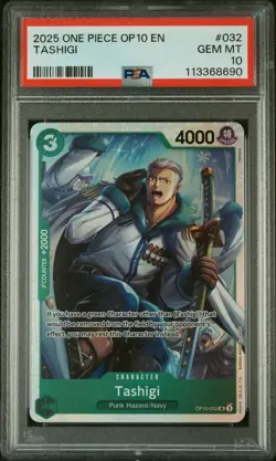 Tashigi OP10-032 Royal Blood Foil One Piece Graded Slab PSA 10 Gem Mint - Image 4