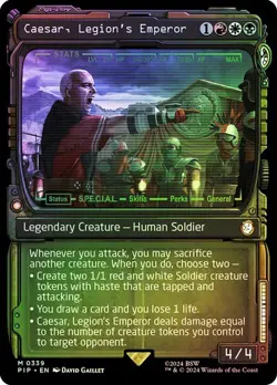 1 x FOIL SHOWCASE CAESAR, LEGION'S EMPEROR - Fallout - MTG - Magic the Gathering - Image 1