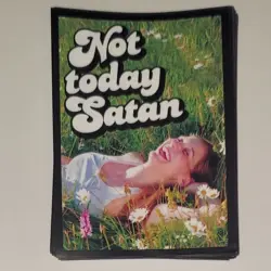 Not Today Satan Pack of 50 Trading Card Sleeves for Pokemon, MTG, etc - Image 1