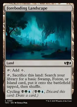 Foreboding Landscape Commander: Tarkir: Dragonstorm Near Mint, English - Image 1