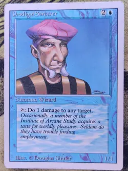 Prodigal Sorcerer Common Revised Edition Magic: The Gathering Moderately Played - Image 1